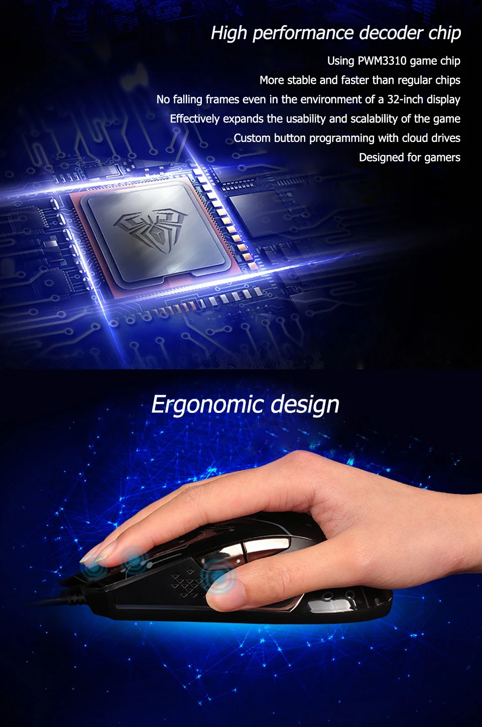 AULA игровая мышь USB Проводная RGB эргономичная dpi 5000 регулируемая для ноутбука настольного ПК компьютера аксессуары геймерская мышь# SI9010