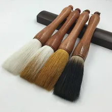 С шерстяным кисточка для китайской каллиграфии ручка Китайский каллиграфическое письмо бункер-фигурные макияжные кисточки ручка из кроличьей шерсти кисть для китайской живописи