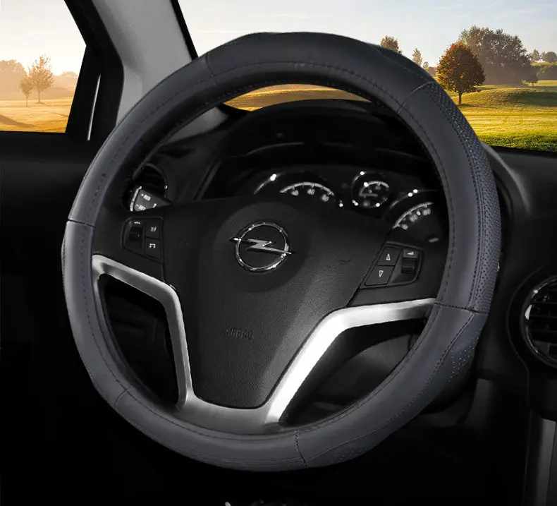 38 см автомобильный geunine кожаный чехол на руль для opel corsa d astra g и т. д. Стайлинг