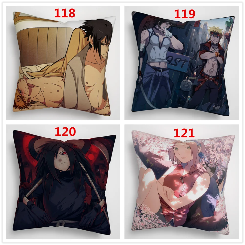 

Suef Anime manga Naruto Sasuke Boruto Anime two sided Pillow Cushion Case Cover 16x16inches 40x40cm