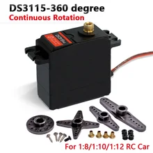 Freeship servo 360 graus de rotação contínua servo ds3115 metal engrenagem arduino servo digital 15 kg/cm