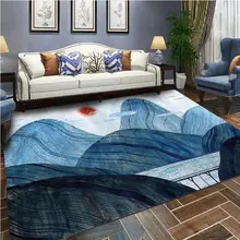 Северокорейская 3D печать для гостиной растение горы мульти-размер ковер для спальни фойе журнальный столик диван ковер украшение дома