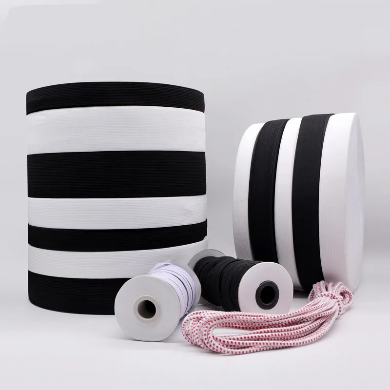 

5 yards thickening elastic bandwidth, soft elastic rubber band, flat waist, round waist elastic rope, DIY garment, garment acces