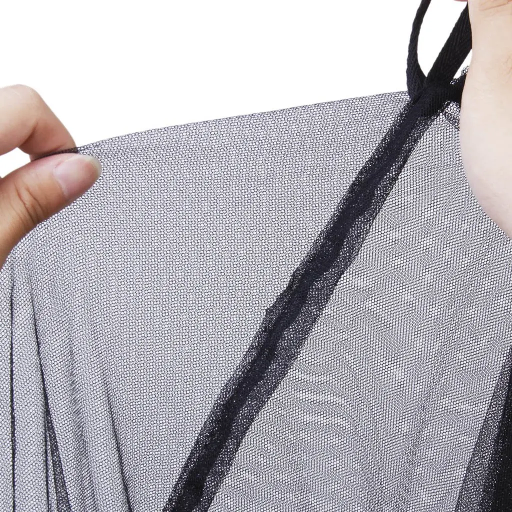 4-Corner Bed Netting Canopy Mosquito Net for Queen/King Sized Bed 190*210*240cm (Black) 4-Corner Bed Netting Canopy Mosquito Net for Queen/King Sized Bed 190*210*240cm (Black)