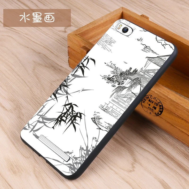 Xiaomi Mi4c Case Original Cover for Xiaomi Mi4c Case Cover Skin Wolf Fish Skull mi4c Fundas 100% 25