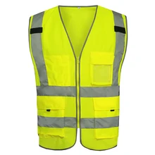 MNDS High Light Safety Reflective Vest Chaleco Reflectante Safety Reflective Work Clothes Gilet Jaune Securite Reflex Weste