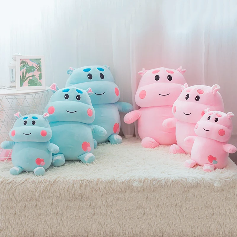 

30cm/45cm/60cm Cute Hippo Plush Toys Stuffed Animals Soft Toys Plush Hippos Pillow Cushion Birthday Valentine Gifts Girls Toys
