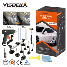 Visbella Professional Dent Ding Repair Kit Car Body Remover Puller Hand Tool Sets Auto Pulling Bridge with Glue Gun Kits