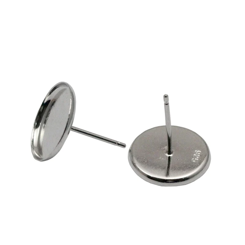 Beadsnice ID27064 ювелирные изделия ручной работы 925 Стерлинговое Серебро основа под сережки-гвоздики подходят 12 мм круглые