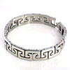 PINKSEE-pulsera de goma negra de acero inoxidable para hombre, brazalete de alta calidad, accesorios ► Foto 2/6