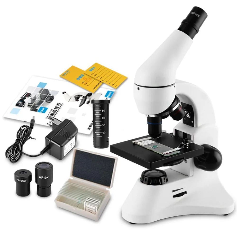 

Top Quality Professional Monocular Biological Microscope,40X-1600X Magnification Full Metal Structure Laboratory Students Gift