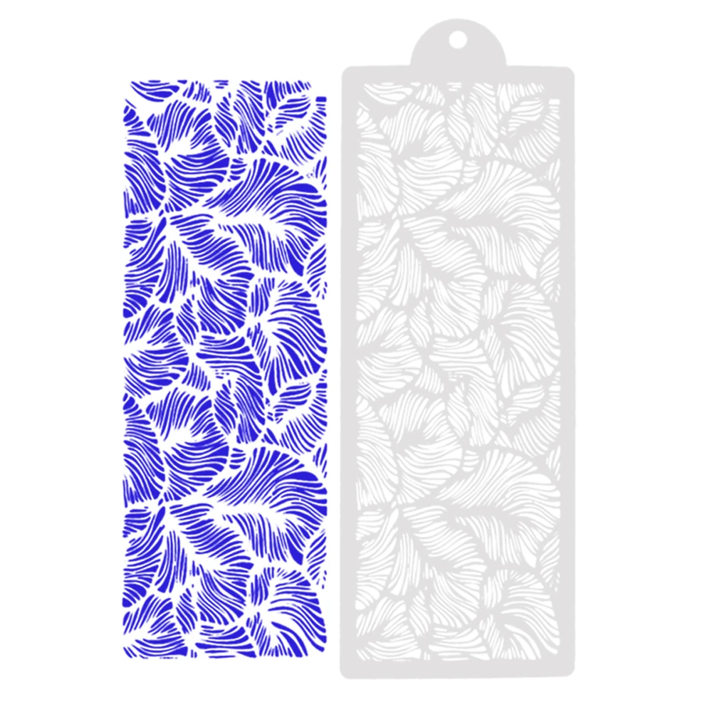 

Peacock Feather Lace Stencil Wedding Cake Design Plastic Template Mold Painting Stencil Decorating Bottle Fondant Bakeware Tool