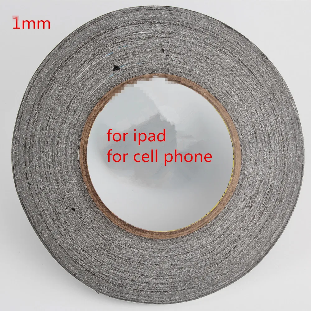 1pcs 1mm*50M 3M Black Double Sided Adhesive Tape for Mobile Phone Touch