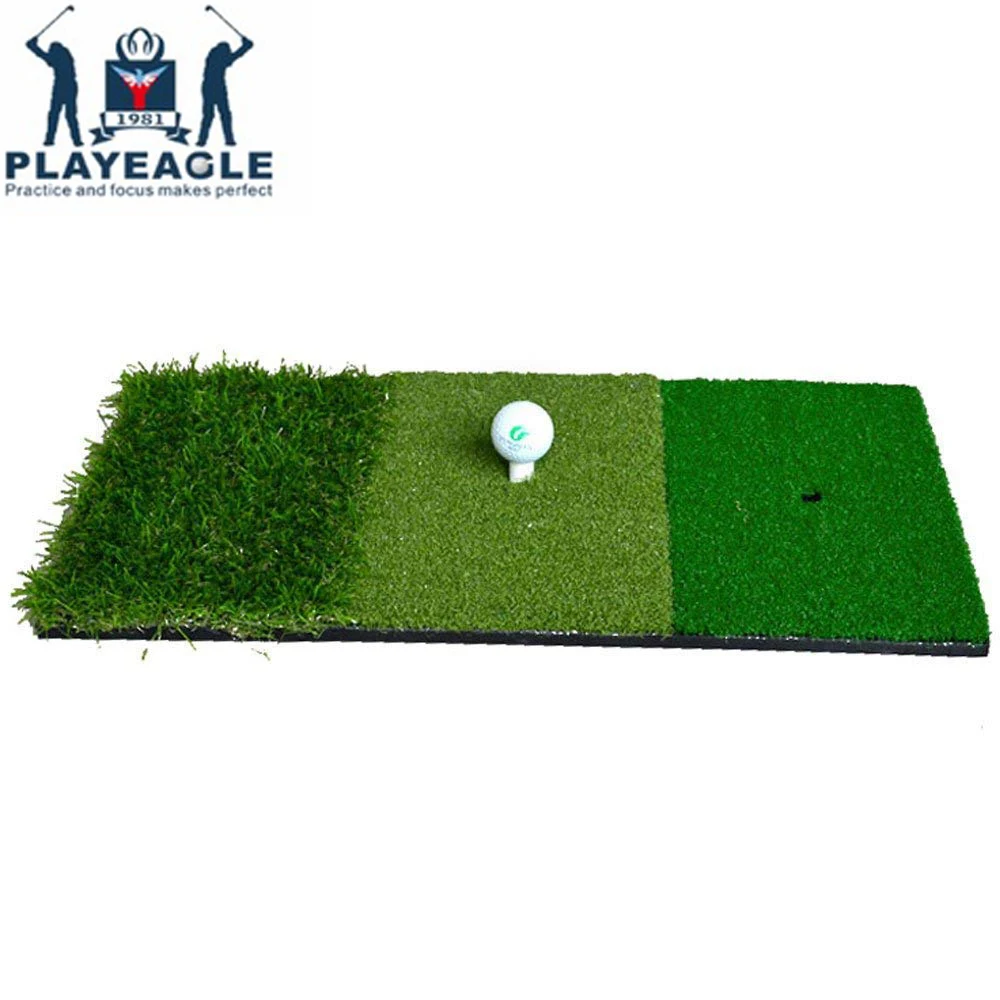 FUNGREEN 12''x24''Golf ضرب حصيرة داخلي في الهواء الطلق ثلاثي العشب حصيرة الجولف مع المحملات حفرة ممارسة حصيرة الجولف بروتابلي جولف التدريب الايدز