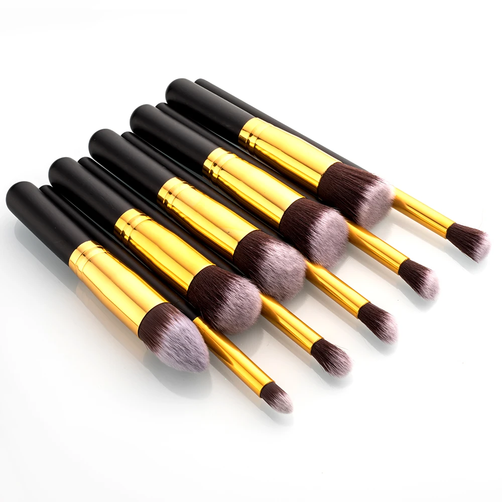New Arrive 10 pcs Synthetic Kabuki Makeup Brush Set Cosmetics