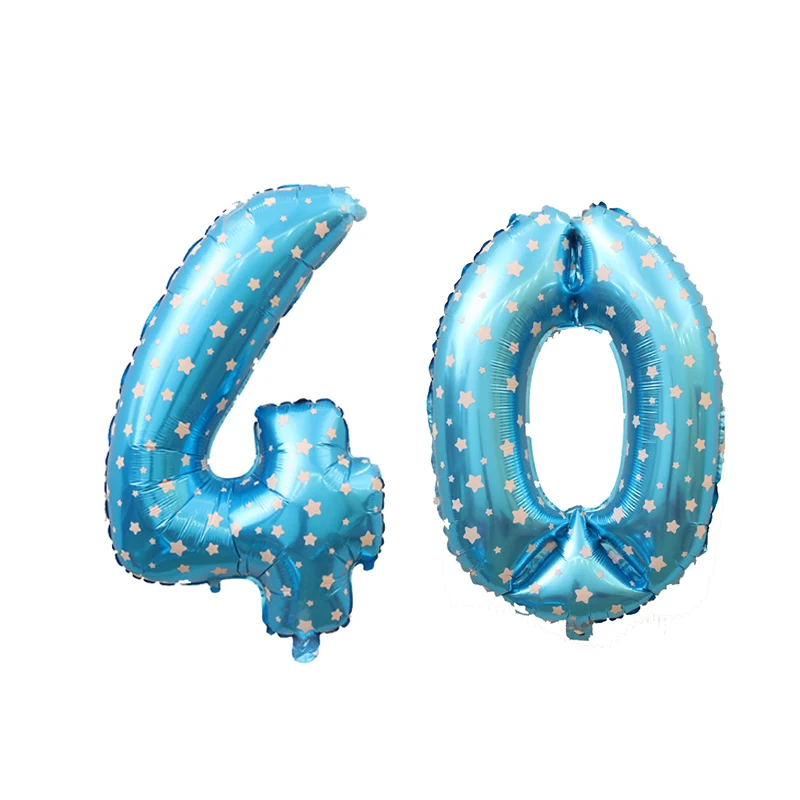 Qisen16inch 10/20 Вт, 30 Вт/40/50/60 Юбилей надувные шары из алюминиевой фольги с днем рождения воздушные шары для взрослых в возрасте на день рождения Декор поставки