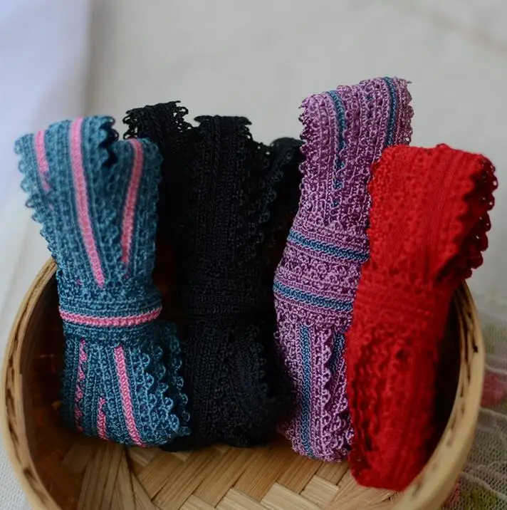 

Hot Sale New 5 Meter/lot 1.2CM Elastic Lace Trims Black Sewing Sretchy Lace Ribbon for Garment Accessories