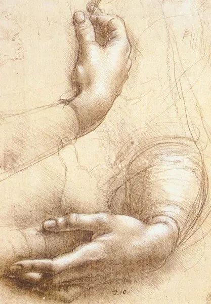 

Study Of Hands by Leonardo Da Vinci, Canvas Painting Handpainted, Abstract Wall Art Painting,No Frame