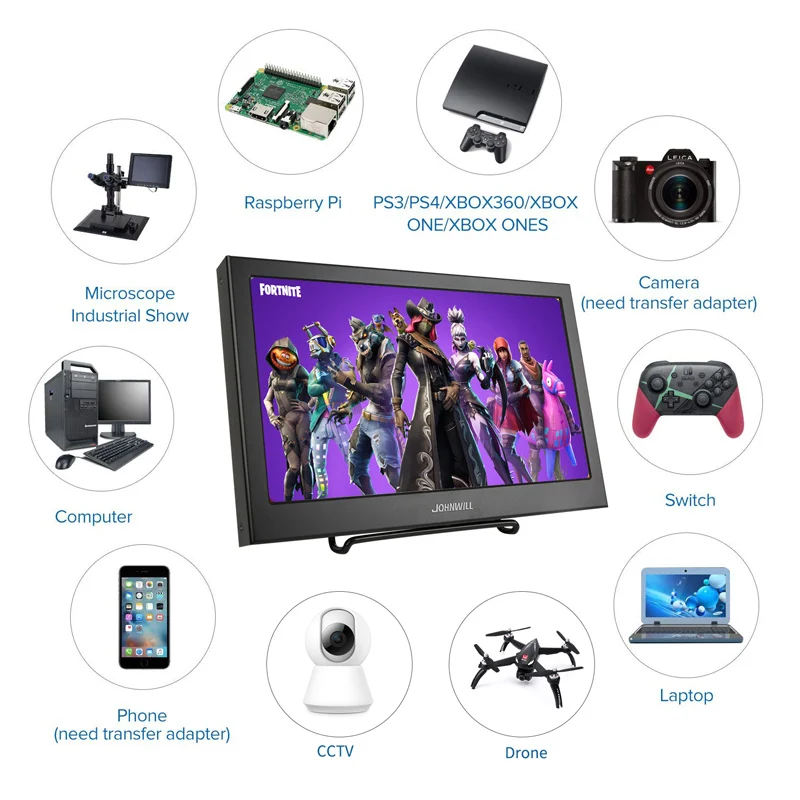 11 6 HD 1080P IPS LCD Портативный монитор для PS3 PS4 XBOx360 с интерфейсом VGA HDMI 10 1 дюймовый