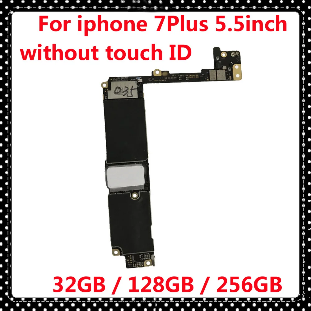 

Top Quality IOS system+chips Original motherboard for iphone 7Plus 7 Plus 32GB 128GB 256GB without touch ID unlocked mainboard