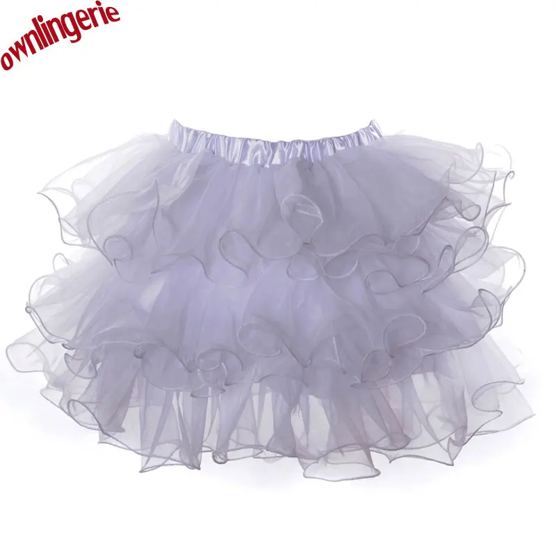 Семь Цвет Юбка для балета, Цвет ful мини Пышная юбка, для женщин; Большие размеры юбка M40 - Цвет: Белый