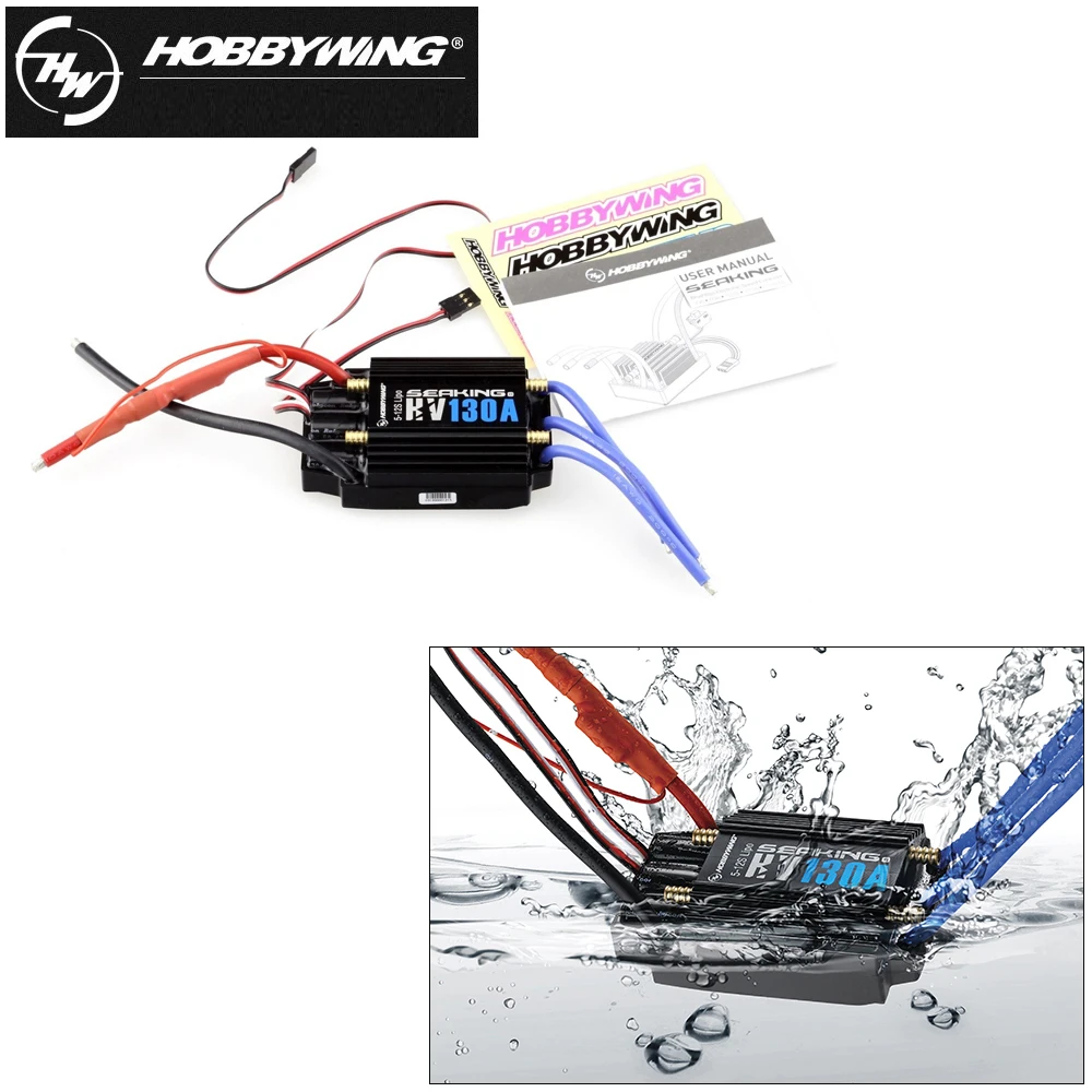 1 قطع جديد hobbywing SeaKing-V3-130A bl موتور esc hv 6 فولت/5a bec ل rc r/c سباق قارب