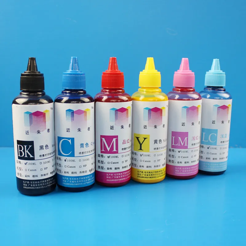 100ML 6Colors Universal Coated pigment Refill Ink kit For EPSON Inkjet