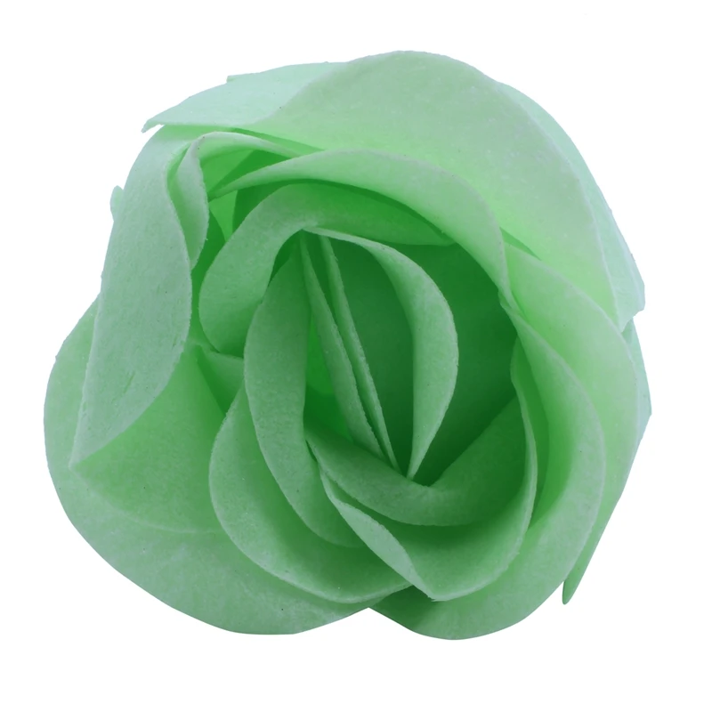 6 Pcs Scented Bath Soap Rose Petal in Heart type Box Green Gifts Rose flower Soap