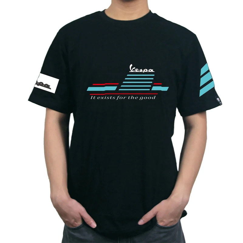 

KODASKIN Motorcycle Style 100% Cotton Vespa T-Shirt Accept Custom Printing