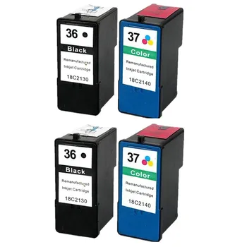 

4 Pack Remanufactured For Lexmark 36 37 Ink Cartridge For Lexmark #36 #37 x3650 x4650 x5650 x6650 x6675 Z2420 Printer LM36 LM37