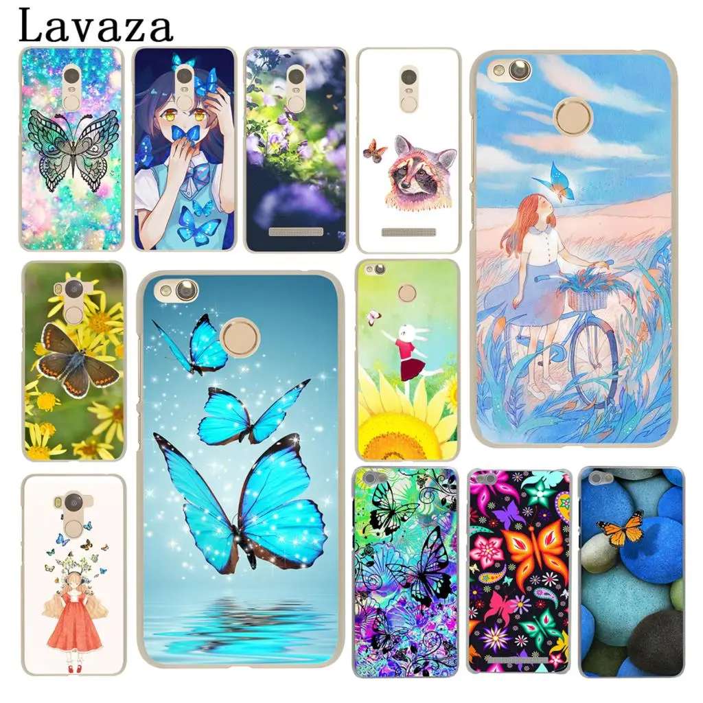 

Lavaza beautiful flower butterfly in blue Hard Phone Case for Xiaomi Redmi 5 Plus 6A 4A S2 Note 5A Prime 5 6 7 Pro 4 4x Cover
