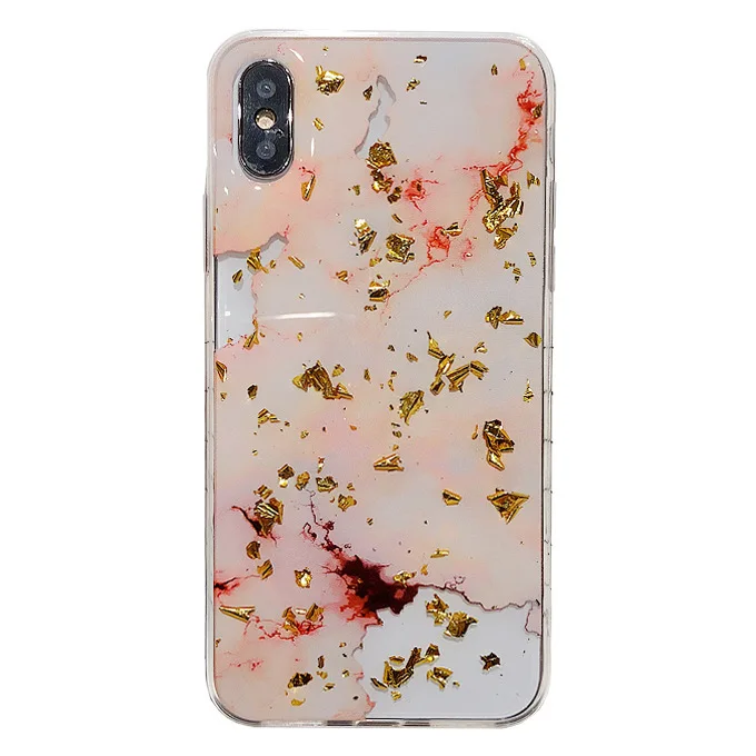 Чехол для iphone xr чехол айфона 7 Жесткий Apple Gold Foil Marble X Xsmax 8Plus 7P Flash защитный чистая