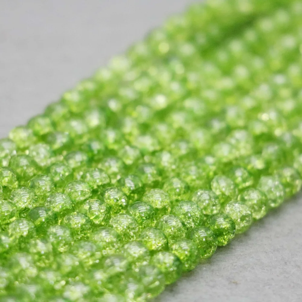 

Natural Stone 6MM Green Crystal loose beads Accessories for women girl Ladies hand chain Hand Made Fashion Jewelry making design