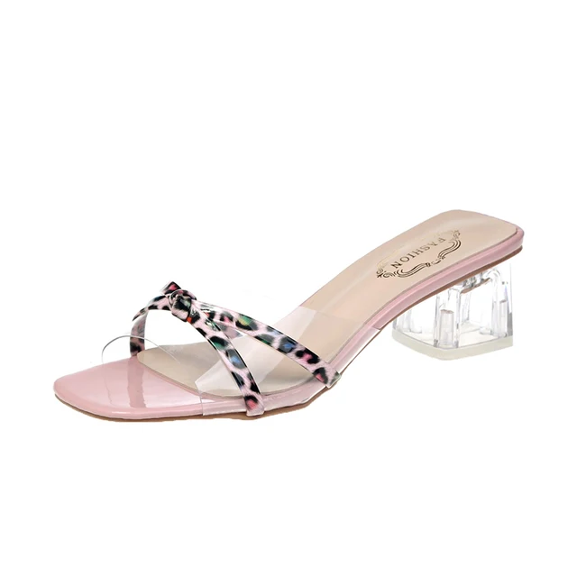 clear mid heels