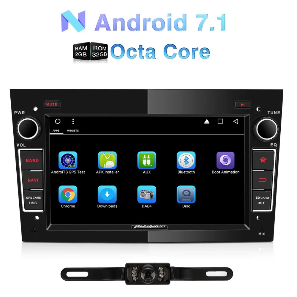 

Pumpkin 2 Din Android 7.1 Car Multimedia No DVD Player GPS Navigation Qcta-core Car Stereo For Opel/Corsa Wifi 3G OBD2 Headunit