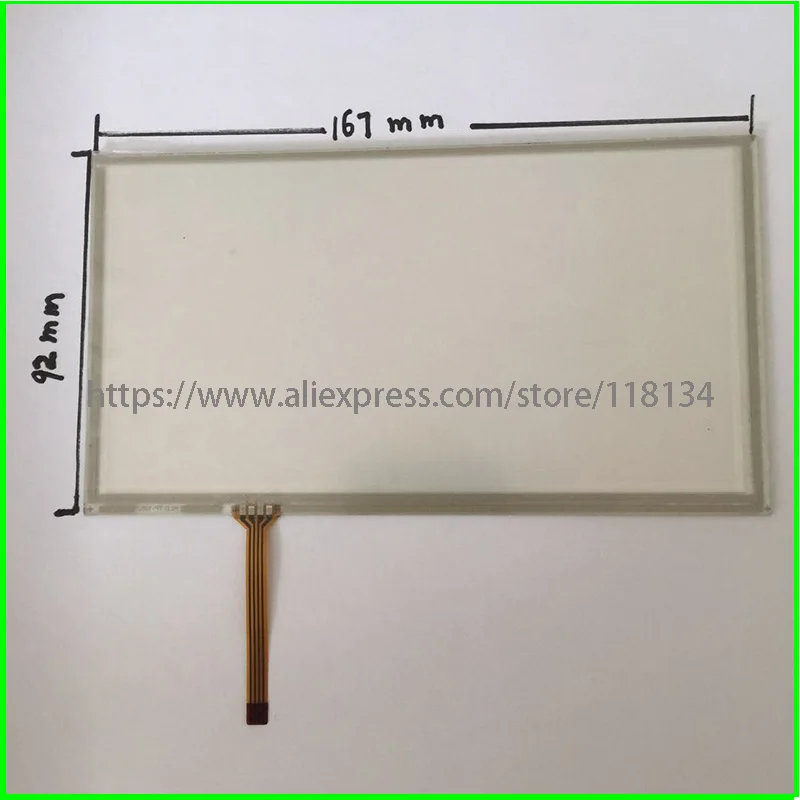  7Inch 4Wire Resistive TouchScreen Panel Digitizer for PIONEER JVC KW-AVX826 compatible CAR DVD 166*