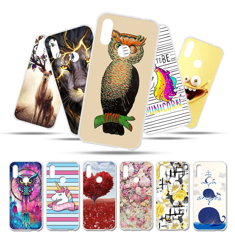 

Bolomboy Painted Case For Xiaomi Redmi 7 Case Silicone Soft TPU Cases For Xiaomi Redmi Y3 S3 Cover Wildflowers Cute Animal Bags