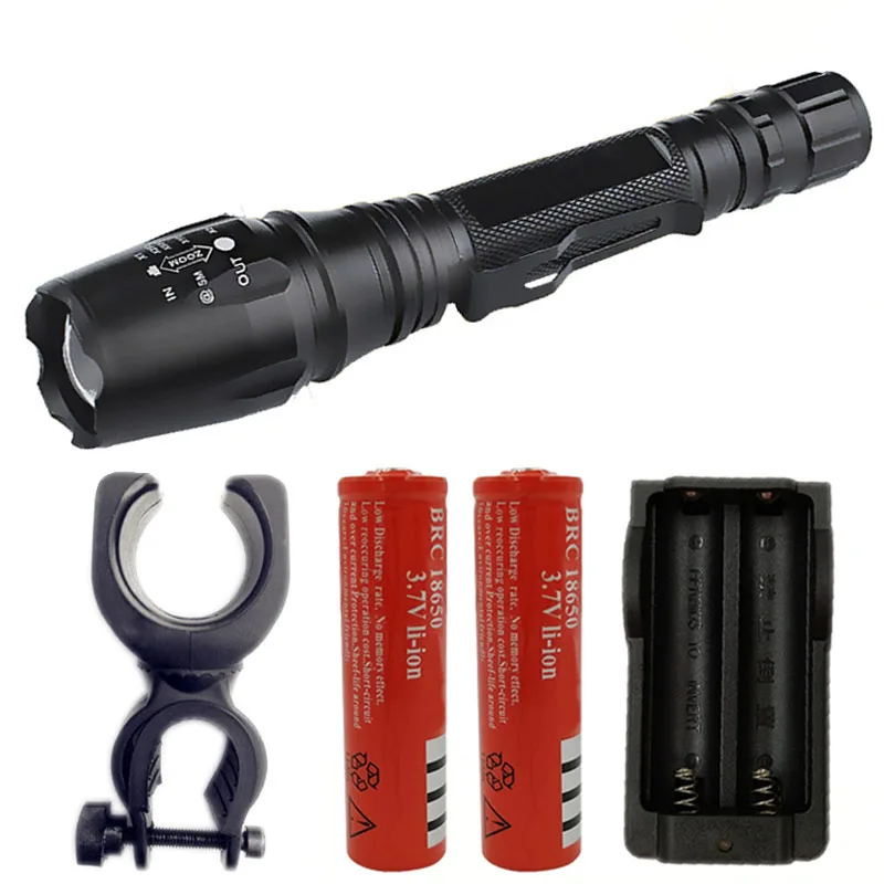 best led torch Litwod Z20V5 LED Flashlight Torch XML L2 T6 Zoomable Aluminum waterproof Tactical Flashlight Torch Linternas 2x Batteries rechargeable flashlights Flashlights