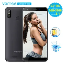 Vernee M3 5.5 Inch FACE ID 3GB RAM 32GB ROM Android 8.1 Smartphone Quad core MTK6739 Cellphone 3300mAh 4G LTE Mobile Phone(China)