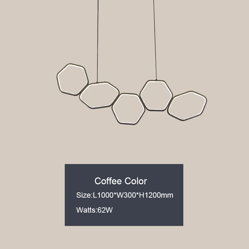 Минимализм, современный светодиодный подвесной светильник для столовой, кухни, гостиной, белого или кофейного цвета, подвесная Подвеска лампы - Цвет корпуса: Coffee L1000mm