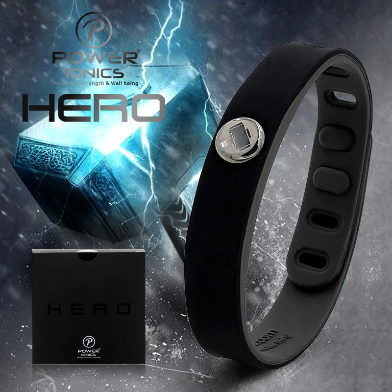 

Power Ionics Hero Series Thor IDEA BAND 3000 ions Sports Waterproof Titanium Healthy Bracelet Wristband Balance Body