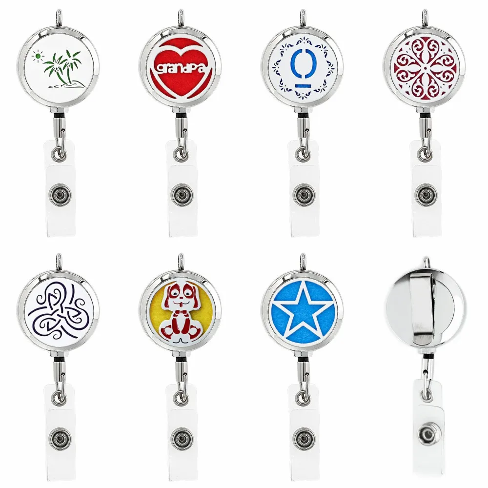 

New arrival Badge Holder Essential Oil Diffuser Locket Name Tag Alligator Clip Holder Free 10pcs pads