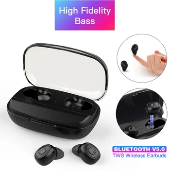 

Bluetooth 5.0 Earphones TWS Wireless Earphone Handsfree Sports In-Ear Earbuds intelligent Gaming High Fidelity Bass Headset