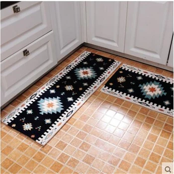 

beibehang Simple geometric kitchen anti - skid mattress strip anti - oil home dirty machine washable kitchen mat full floor