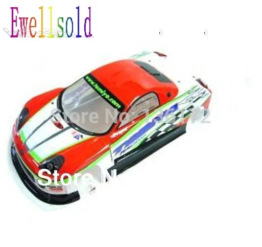 

Ewellsold 1/10 RC car parts PVC Shell Body 200mm henglong NO:034R red