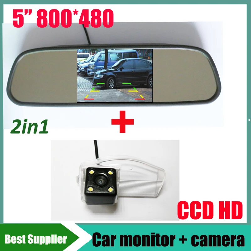 

CCD HD car rear view parking camera for Mazda 2 mazda 3 Mazda2 mazda3 car backup camera + 5inch HD 800*480 car mirror monitor