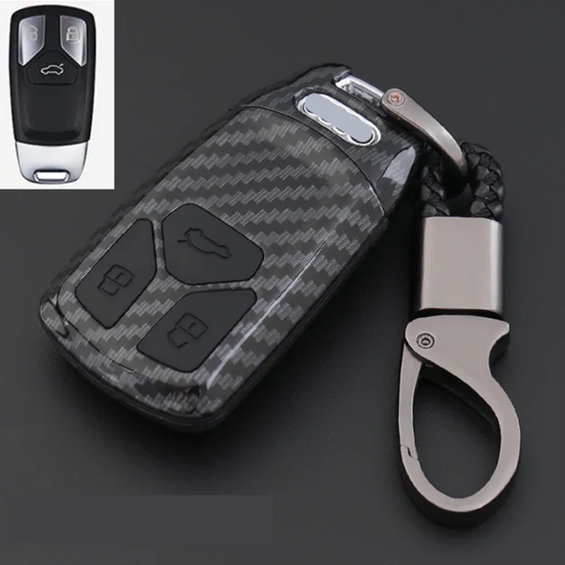 ABS-Carbon-Fiber-Shell-Silicone-Cover-Remote-Key-Holder-Fob-Case-KeyChain-For-Audi-A4-A5.jpg_640x640 (2)