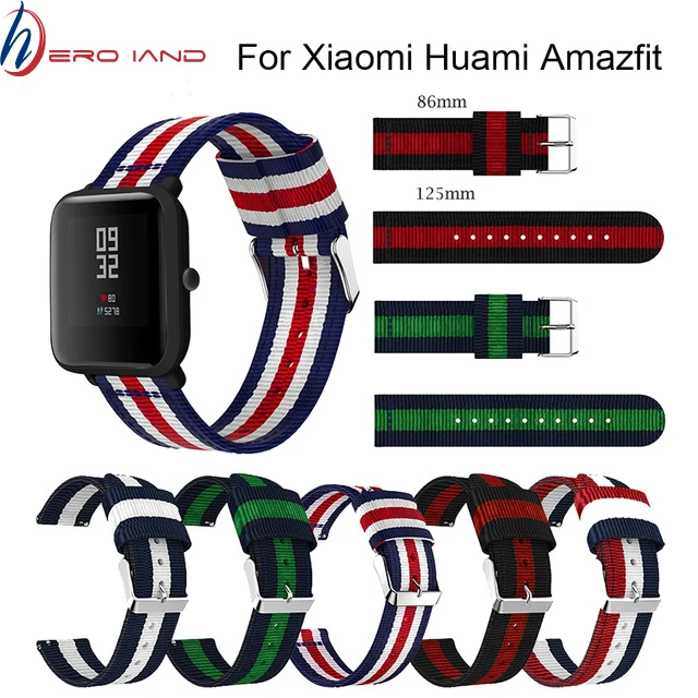 20 мм ремешок для часов Xiaomi Huami Amazfit Bip браслет спортивные хорошие аксессуары