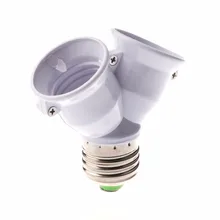 Огнеупорный материал 27 держатель лампы E27 до 2 E27 Светодиодный y-образный светильник разделитель ламп адаптер конвертер