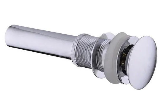 

Polished Chrome Large Round Cap Pop UP Bathroom Sink Drain With Overflow asd010